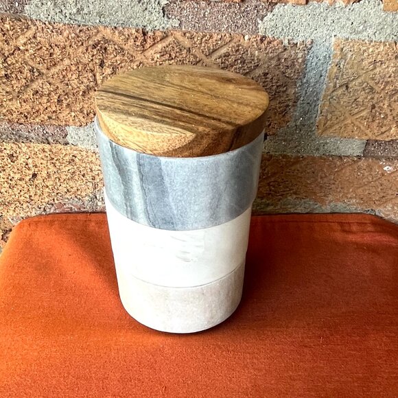 New Set of 3 Marble Nesting Pinch Pots + Gourmet Artisanal Sea Salt Flakes Gift! - Picture 2 of 5